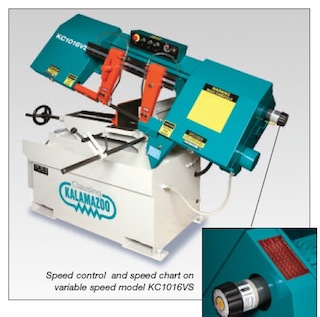 10" x 16", CLAUSING KALAMAZOO HORZ WET CUT BANDSAW, MODEL# KC1016W, **NEW**