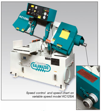 12", CLAUSING KALAMAZOO 12" SEMI-AUTO HORZ BANDSAW, MODEL#KC12SA, **NEW**