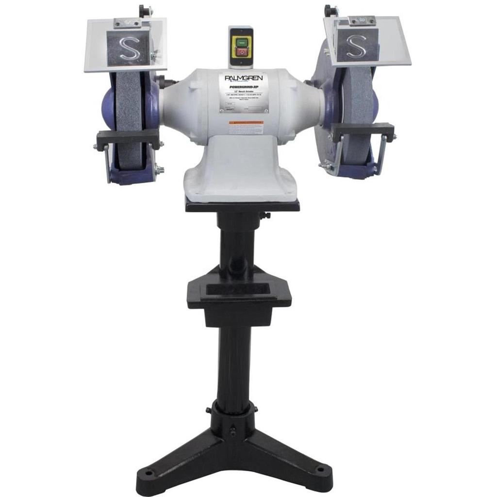 12" PALMGREN BENCH GRINDER W/PEDESTALSTAND &amp;DUST COLLE, 3PH, MODEL#9682077, NEW