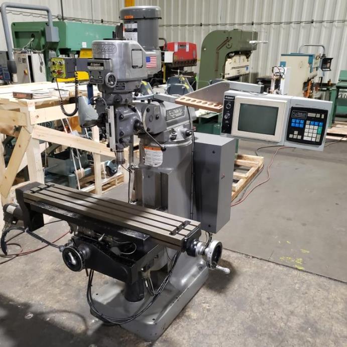 EZTRAK EX, BRIDGEPORT VERTICAL MILL, 9X48&quot;TABLE, USED