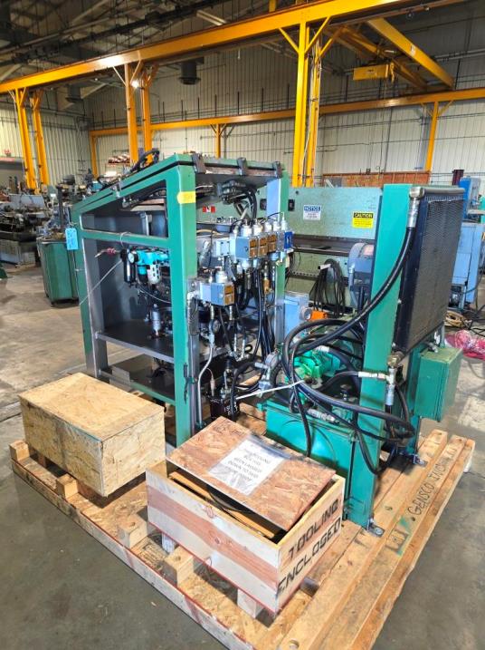 AUTOMATIC ADJUSTABLE 9-16" ELBOW MACHINE, IOWA PRECISION, MODEL#AEM9-16, USED