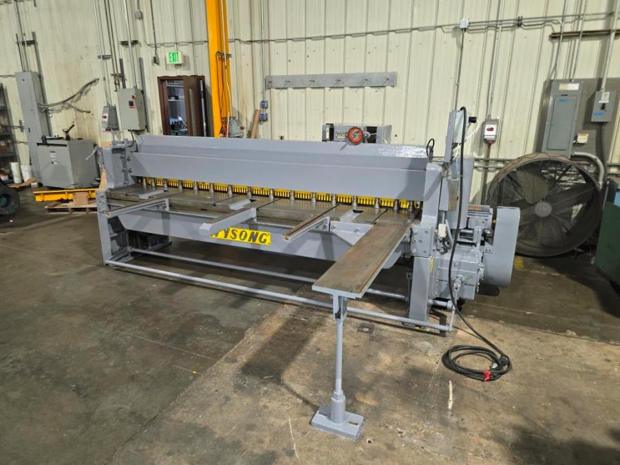 10 Ga. x 120&quot;, WYSONG 1010 MECHANICAL POWER SHEAR, USED