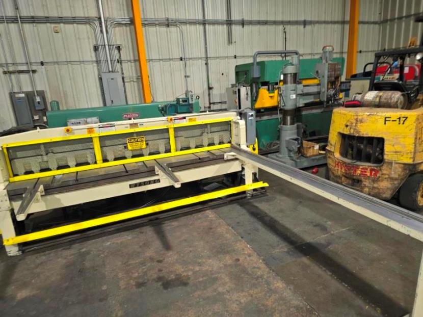12 Ga. x 120&quot;, WYSONG 1210 MECHANICAL POWER SHEAR, USED