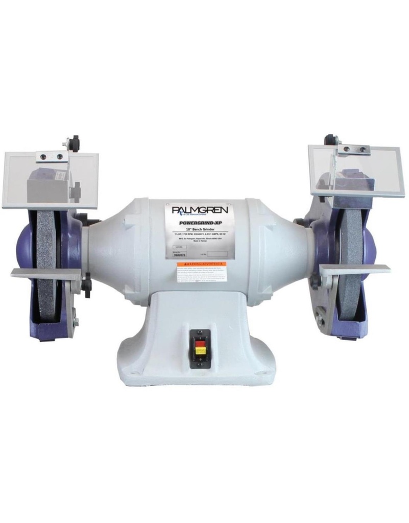 10" PALMGREN BENCH GRINDER W/DUST COLLECT, 220 3 PH, MODEL#9682076, NEW