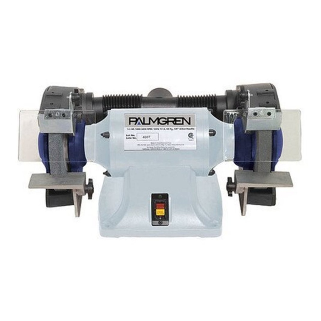 [10181] 8" PALMGREN BENCH GRINDER W/DUST COLLECT, 115/230 1PH, MODEL#9682081, NEW