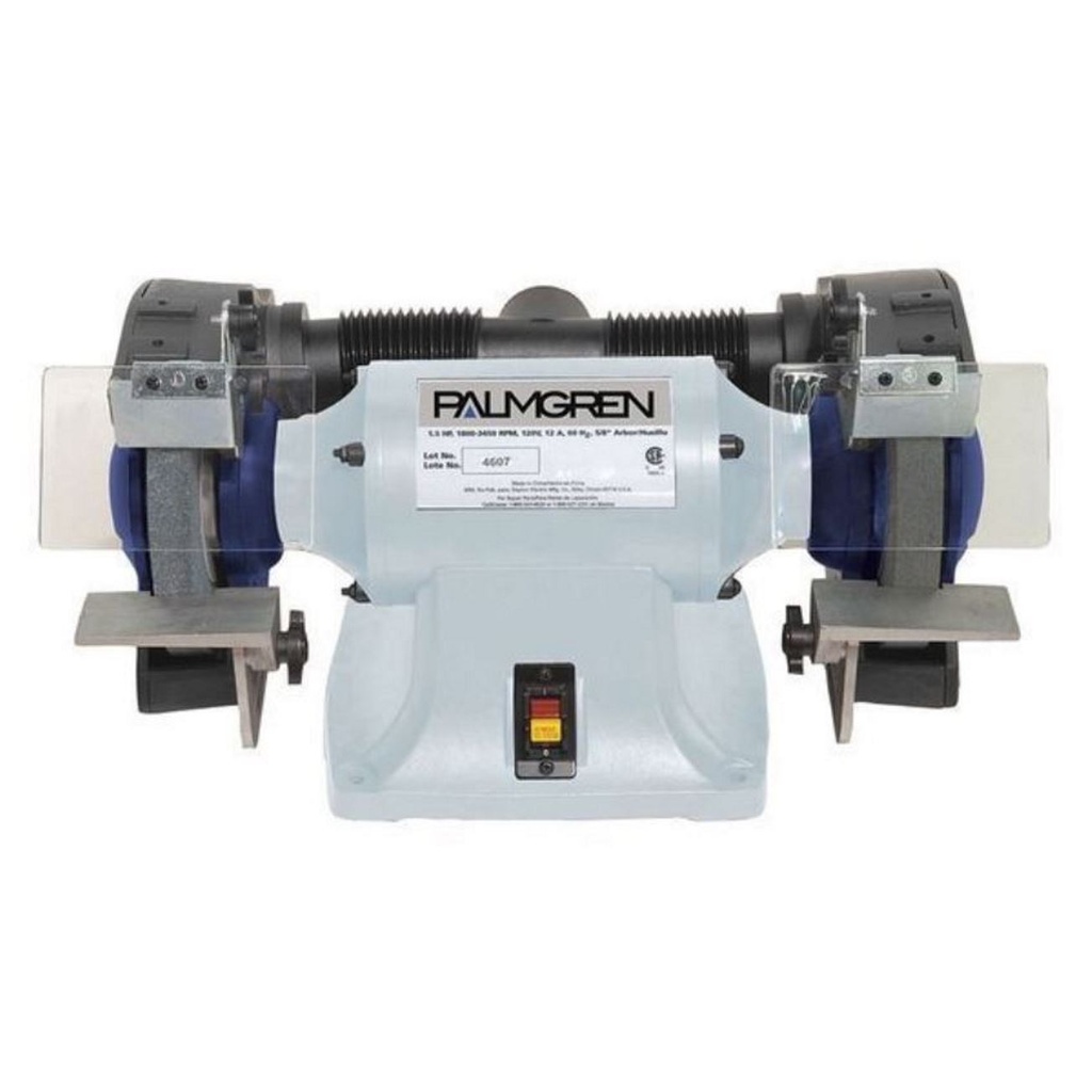 8" PALMGREN BENCH GRINDER W/DUST COLLECT, 3PH, MODEL#9682081, NEW