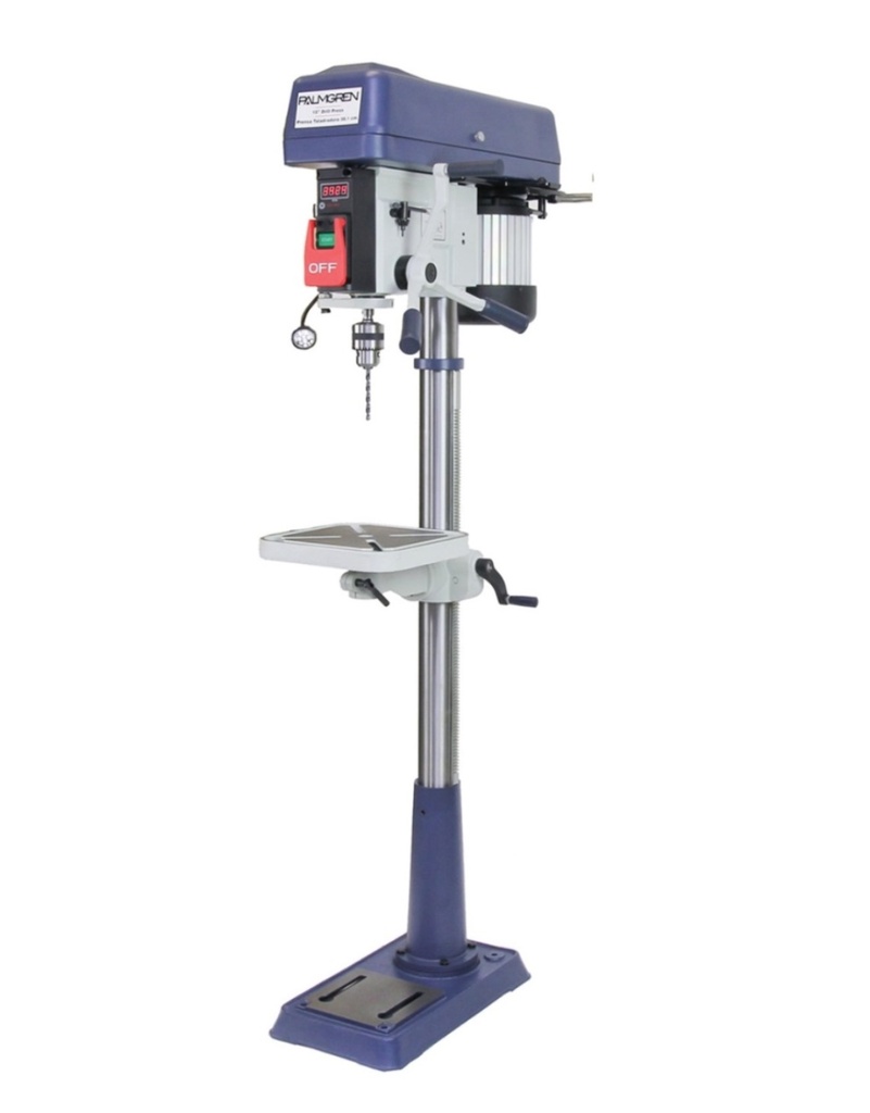 15" PALMGREN 16-SPEED FLOOR MODEL STEP PULLEY DRILL PRESS, MODEL#9681058, NEW