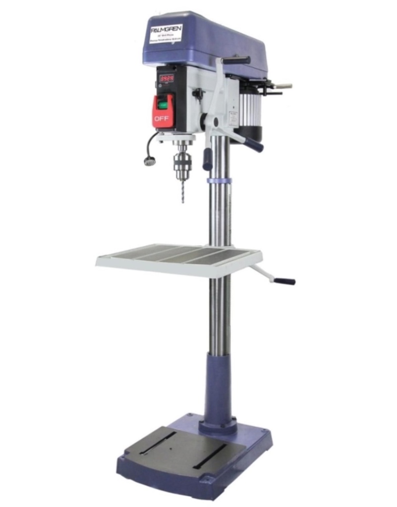 [10226] 20" PALMGREN 12-SPEED FLOOR MODEL DRILL PRESS 3 PH, MODEL#9680210, NEW