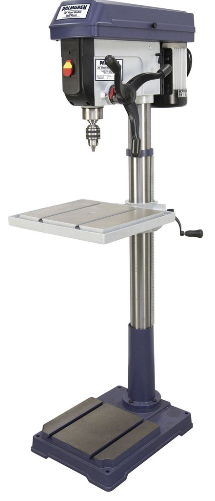[10737] 20" PALMGREN 12-SPEED FLOOR MODEL DRILL PRESS 1PH, MODEL#9680220, NEW