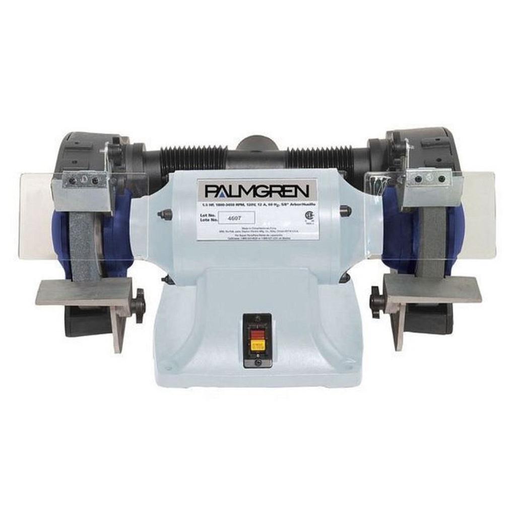 8&quot; PALMGREN BENCH GRINDER W/DUST COLLECT, 3PH, MODEL#9682081, NEW
