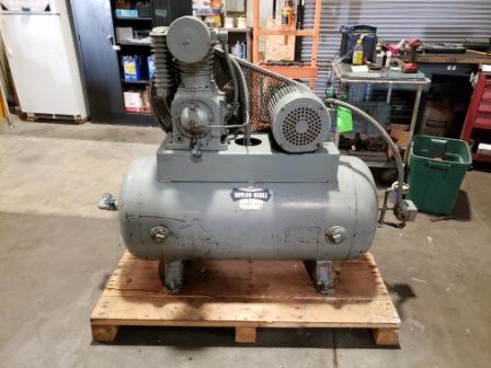 5 HP, SAYLOR-BEALL HORZ AIR COMPRESSOR, 230/460, 3 PHASE, USED
