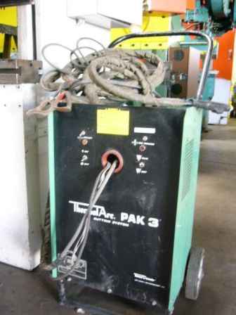 PLASMA CUTTER, THERMAL ARC, PORTABLE, 1/8&quot; CAP, MODEL#PAK 3, USED