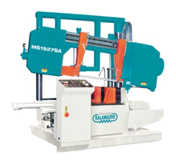 19", CLAUSING KALAMAZOO SEMI-AUTO HYD SWIVEL-HEAD TWIN-COLUMN MITRE, #MS1927SA