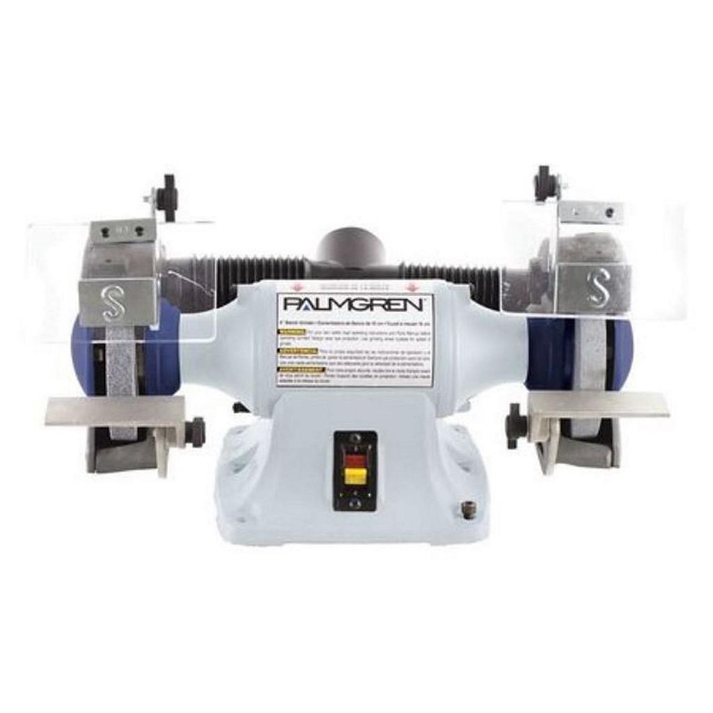 6" PALMGREN BENCH GRINDER, 6" 1/3HP 115/230V, MODEL#9682062 W/DUST COLLECT