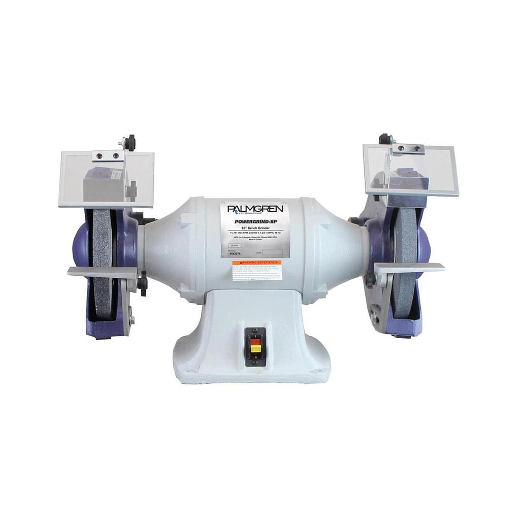 10" PALMGREN BENCH GRINDER W/DUST COLLECT, 220 3 PH, MODEL#9682076, NEW