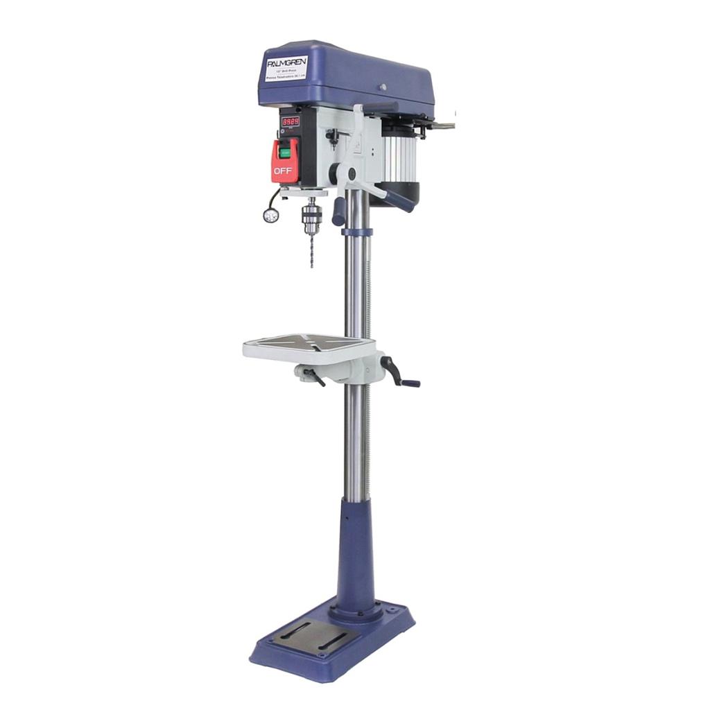 15" PALMGREN 16-SPEED FLOOR MODEL STEP PULLEY DRILL PRESS, MODEL#9681058, NEW