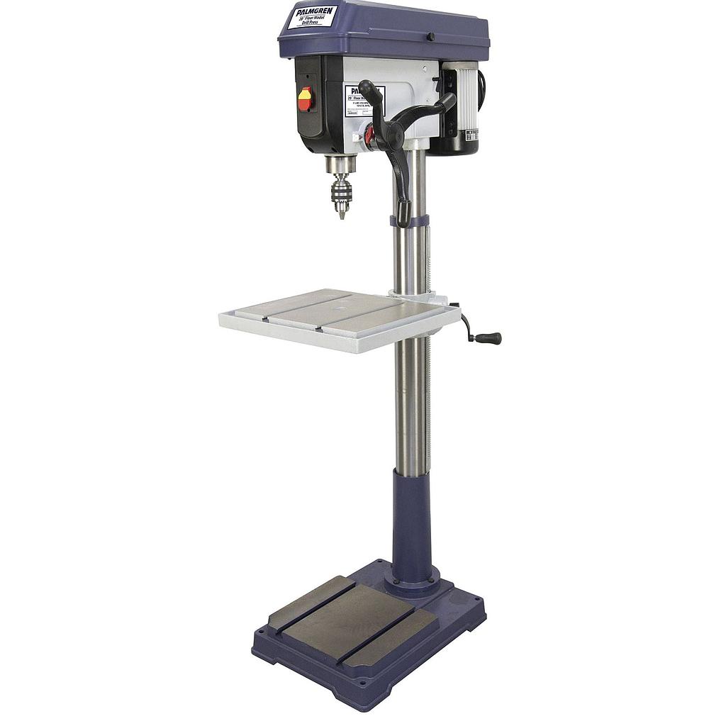 20" PALMGREN 12-SPEED FLOOR MODEL DRILL PRESS 1PH, MODEL#9680220, NEW