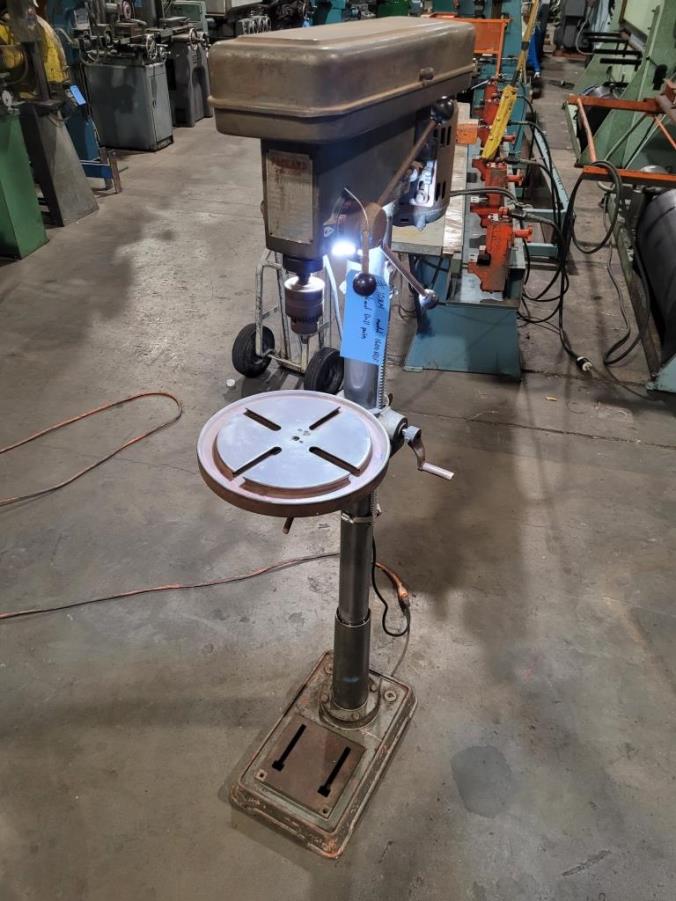 PACKARD FLOOR MODEL DRILL PRESS, MODEL#1600HDF, 5/8&quot;CAPACITY, 3/4HP, USED