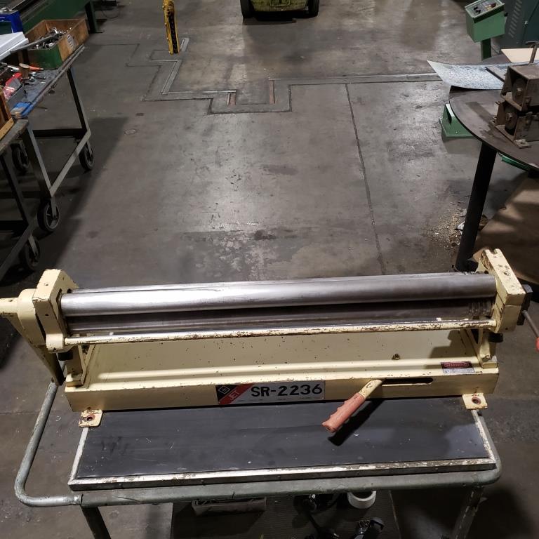 3' X 22 GA., JET SLIP ROLLS, MODEL#SR-2236, JET STK#752022, USED