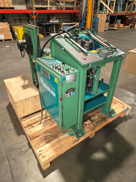 AUTOMATIC ADJUSTABLE 6-8" ELBOW MACHINE, IOWA PRECISION, MODEL#AEM6, USED