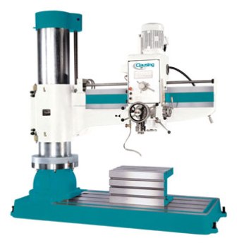 63"Arm x 12"Column, CLAUSING RADIAL DRILL, MODEL#CLC1600H, Ind hyd clamping